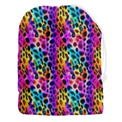 Rainbow Leopard Drawstring Pouch (3xl) by DinkovaArt