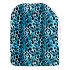 Blue Leopard Drawstring Pouch (3xl) by DinkovaArt