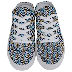 Blue Beige Leopard Half Slippers by DinkovaArt