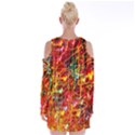Design Art Pattern Velvet Long Sleeve Shoulder Cutout Dress View2