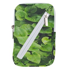 Layered Plant Leaves Iphone Wallpaper Belt Pouch Bag (small) by artworkshop