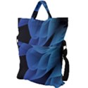 Abstract Blue Background Fold Over Handle Tote Bag View2