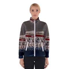Patterned Tunnels On The Concrete Wall Women s Bomber Jacket by artworkshop