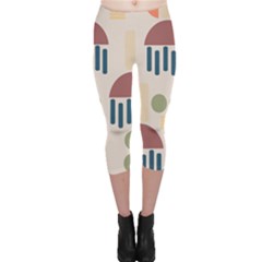 Art Background Abstract Design Capri Leggings  by Jancukart