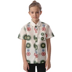 Art Design Round Drawing Abstract Kids  Short Sleeve Shirt by Jancukart
