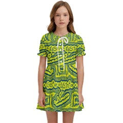 Abstract Background Graphic Kids  Sweet Collar Dress by Jancukart
