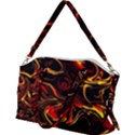 Modern Art Design Fantasy Surreal Orange Canvas Crossbody Bag View2
