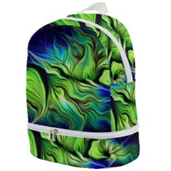 Fractal Art Pattern Abstract Zip Bottom Backpack by Ravend