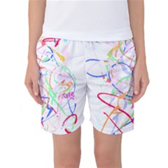 Abstract T- Shirt Abstract Art T- Shirt Women s Basketball Shorts by maxcute
