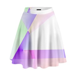 Abstract T- Shirt Purple Minimalistic Abstract Digital Art T- Shirt High Waist Skirt by maxcute