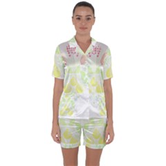Aromatherapy T- Shirt Aromatherapy T- Shirt Satin Short Sleeve Pajamas Set by maxcute