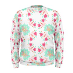 Batik T- Shirt Flowers Batik Pattern T- Shirt Men s Sweatshirt by maxcute