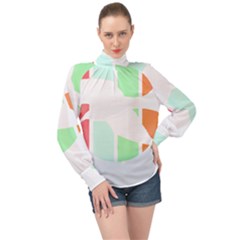 Bird Lover T- Shirtbird T- Shirt (14) High Neck Long Sleeve Chiffon Top by maxcute