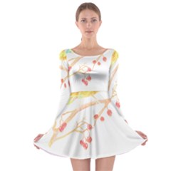 Bird Lover T- Shirtbird T- Shirt (24) Long Sleeve Skater Dress by maxcute