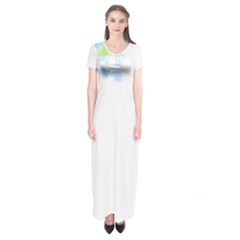 Blueberries T- Shirt Blueberries T- Shirt Short Sleeve Maxi Dress by maxcute