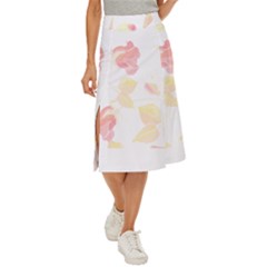 Botanical T- Shirt Botanical Beautiful Flowered T- Shirt Midi Panel Skirt by maxcute