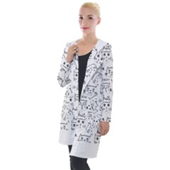 Cat Apparel T- Shirt Cute Cat Pattern For Cat Lovers T- Shirt Hooded Pocket Cardigan by maxcute