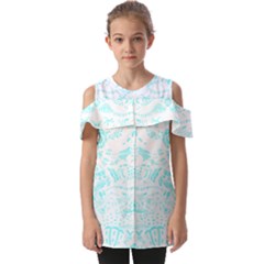Deep Sea T- Shirt Deep Sea Food Chain Pattern (white) T- Shirt Fold Over Open Sleeve Top by maxcute