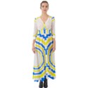 Easter Eggs T- Shirt Easter Eggs Pattern T- Shirt Button Up Boho Maxi Dress View1
