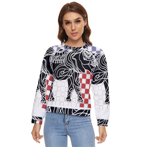 Elephant Art T- Shirtelephant T- Shirt Women s Long Sleeve Raglan Tee by maxcute