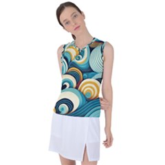 Waves Women s Sleeveless Sports Top by fructosebat