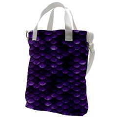 Purple Scales! Canvas Messenger Bag by fructosebat