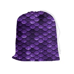 Purple Scales! Drawstring Pouch (xl) by fructosebat