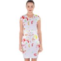 Flowers Lover T- Shirtflowers T- Shirt (9) Capsleeve Drawstring Dress  View1
