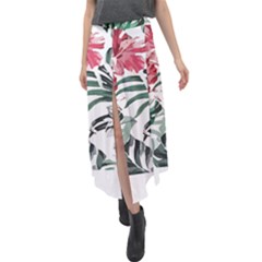 Hawaii T- Shirt Hawaii Flaw Pattern T- Shirt Velour Split Maxi Skirt by maxcute