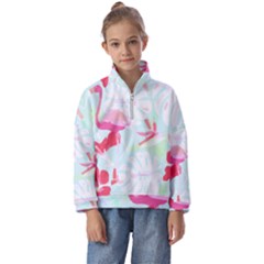Hawaii T- Shirt Hawaii Floral Pattern T- Shirt Kids  Half Zip Hoodie by maxcute