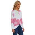 Hawaii T- Shirt Hawaii Florestalense Pattern T- Shirt Long Sleeve Crew Neck Pullover Top View3