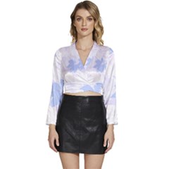 Hawaii T- Shirt Hawaii Woods Kisses T- Shirt Long Sleeve Tie Back Satin Wrap Top by maxcute