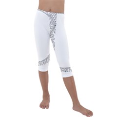 Henna Alphabet T- Shirt Henna Alphabet D Kids  Lightweight Velour Capri Leggings  by maxcute