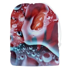 Abstract Art Texture Bubbles Drawstring Pouch (3xl) by Ravend