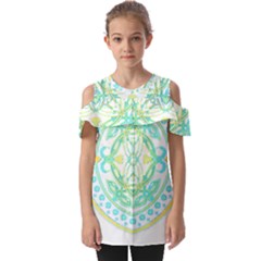 Mandala T- Shirt Mandala T- Shirt Fold Over Open Sleeve Top by maxcute