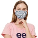 Nature Pattern T- Shirt Minimalist Leaf Line Art Illustration As A Seamless Surface Pattern Design ( Fitted Cloth Face Mask (Adult) View1