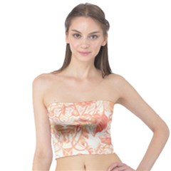 Pattern T- Shirt Autumn Peach Art Nouveau Pattern T- Shirt Tube Top by maxcute