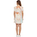 Pattern T- Shirt Hand Drawn Exotic Big Cat Cheetahs, Stretching, Running, Sitting And Walking On Abs Tiered Short Sleeve Babydoll Dress View4