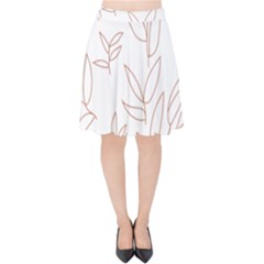 Pattern T- Shirtfloral Leaves Grid Pattern 2 T- Shirt Velvet High Waist Skirt by maxcute
