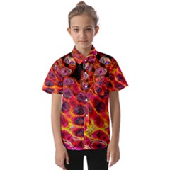 Fractal Black Texture Wallpaper Kids  Short Sleeve Shirt by Jancukart