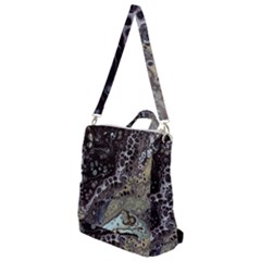 Black Marble Abstract Pattern Texture Crossbody Backpack by Jancukart
