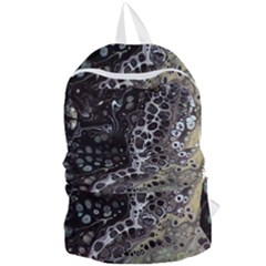 Black Marble Abstract Pattern Texture Foldable Lightweight Backpack by Jancukart