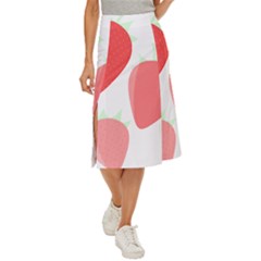 Strawberry T- Shirt Strawberries T- Shirt Midi Panel Skirt by maxcute