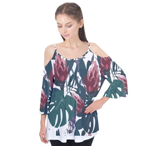 Tropical T- Shirt Tropical Magnificent Tiger T- Shirt Flutter Tees by maxcute