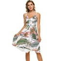 Tropical T- Shirt Tropical Pattern Quiniflore T- Shirt Sleeveless Tie Front Chiffon Dress View1