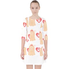 Tzu Dog T- Shirt Shih Tzu Dog Lover Cute Pattern T- Shirt Quarter Sleeve Pocket Dress by maxcute