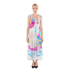 Unicorn Lover T- Shirt Cartoon Little Unicorn  T- Shirt Sleeveless Maxi Dress by maxcute