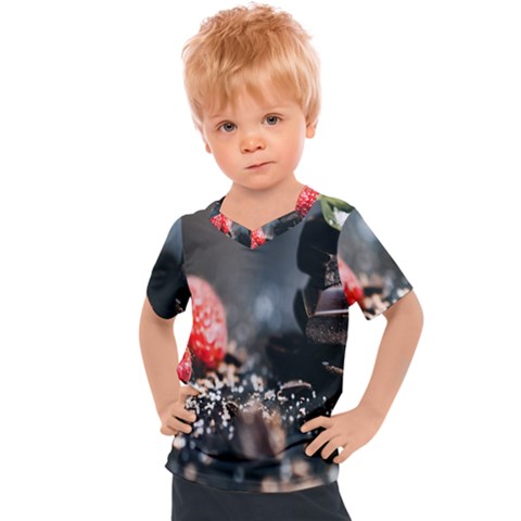 Chocolate Dark Kids  Sports Tee by artworkshop