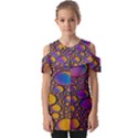 Bubble color Fold Over Open Sleeve Top View1