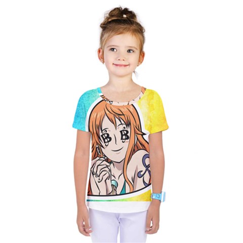 Nami Lovers Money Kids  One Piece Tee by designmarketalsprey31